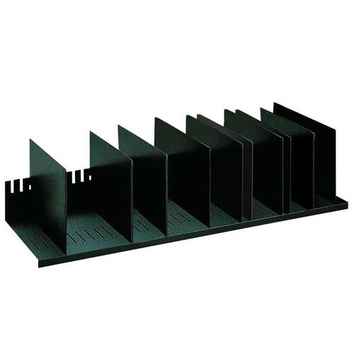 Clasificador vertical con separador desmontable para armario - Negro - Paperflow