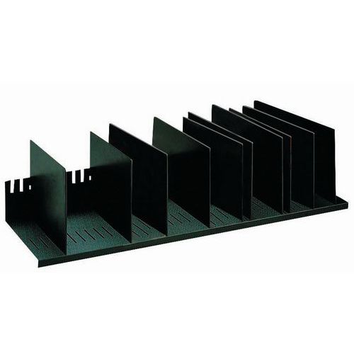 Clasificador vertical con separador desmontable para armario - Negro - Paperflow