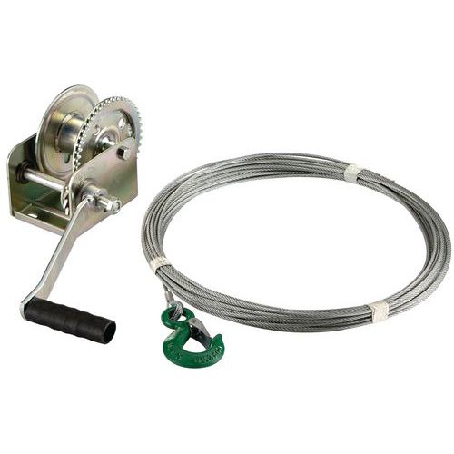 Cabrestante de cable manual con autofrenado
