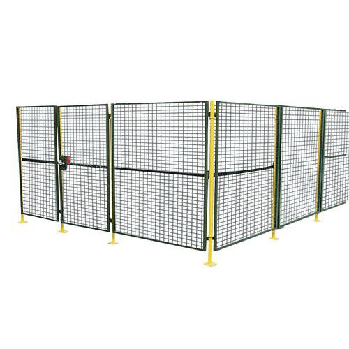 Tabique de protección de máquinas - Panel de rejilla - Altura 1,9 m