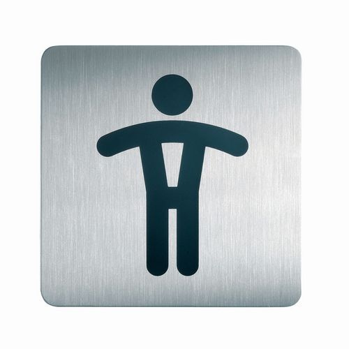 Pictograma de diseño cuadrado para lavabos - Caballeros
