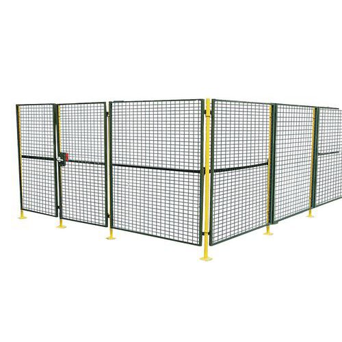 Tabique de protección de máquinas - Panel de rejilla - Altura 1,9 m