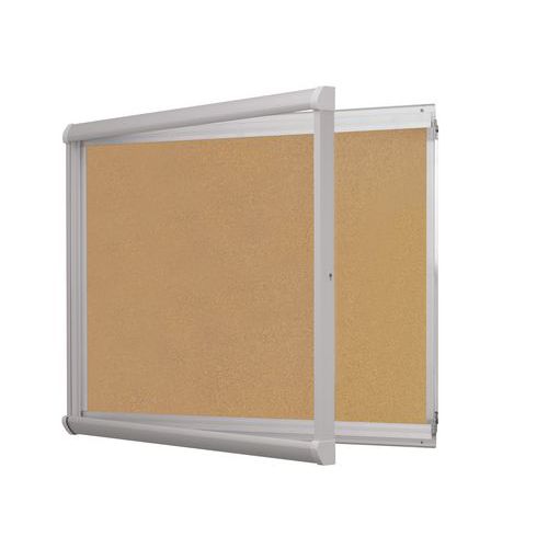 Vitrina de exterior Leader - Fondo de corcho - Puerta de plexiglás - Vanerum