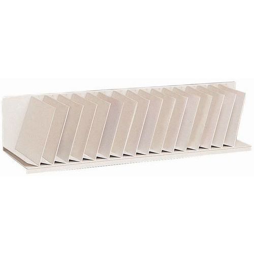Clasificador vertical con separador inclinado para armarios - Gris - Paperflow Clasificador vertical con separador inclinado para armarios - Gris - Paperflow