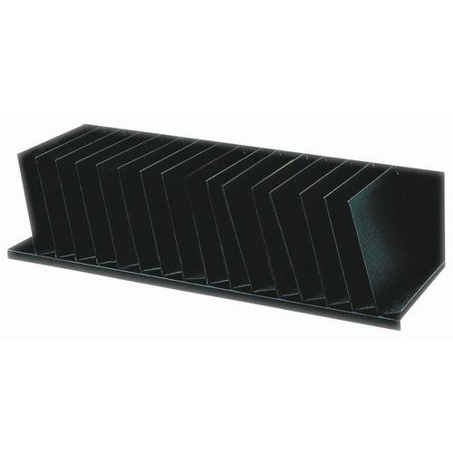 Clasificador vertical con separador inclinado para armarios - Negro - Paperflow