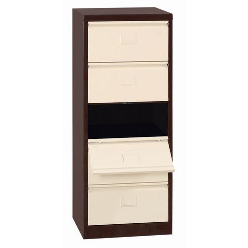 Armario con puertas basculantes, para carpetas - 5 compartimentos - Manutan Expert