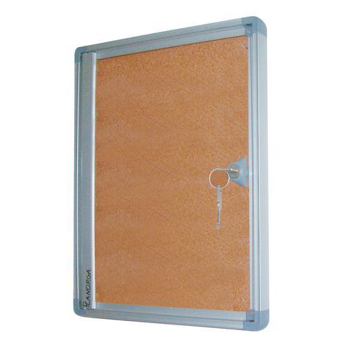 Vitrina de interior Phoenix - Fondo de corcho - Puertas de plexiglás