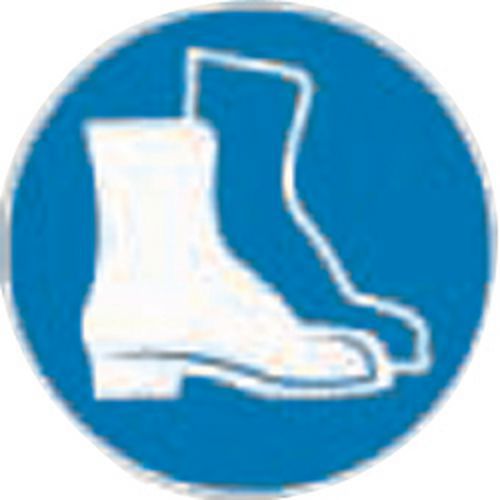 Señal de obligación - Uso de calzado de seguridad obligatorio - Rígida Señal de obligación - Uso de calzado de seguridad obligatorio - Rígida