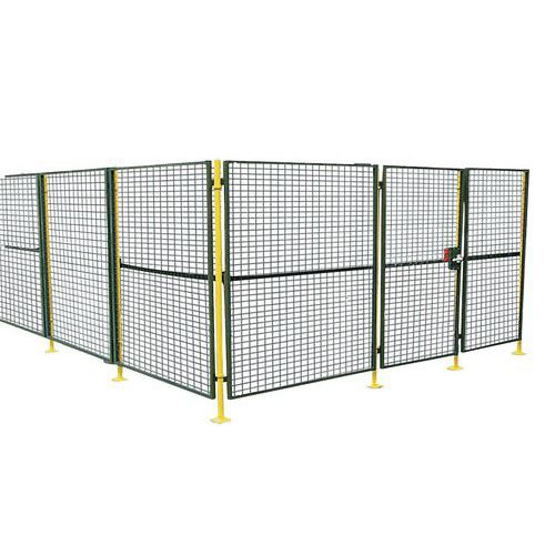 Tabique de protección de máquinas - Panel de rejilla - Altura 1,9 m