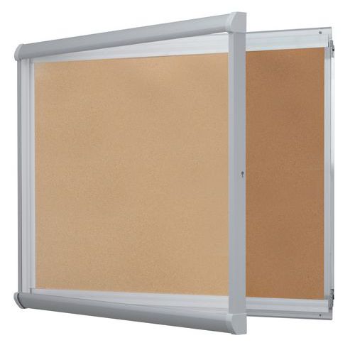 Vitrina de exterior Leader - Fondo de corcho - Puerta de plexiglás - Vanerum