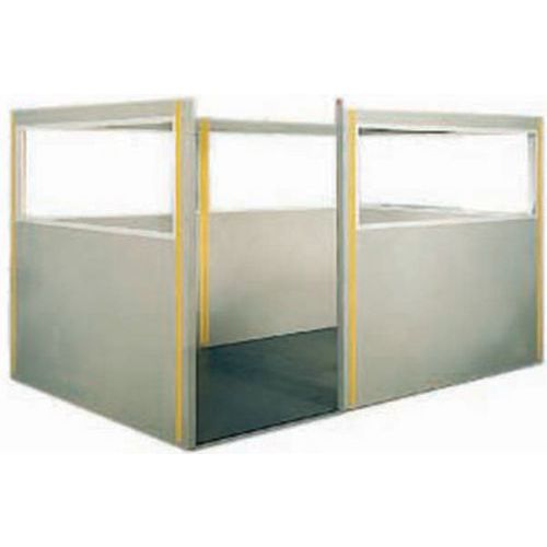 Cerramiento de tabique doble en chapa de acero - Panel semiacristalado - Altura 1,70 m