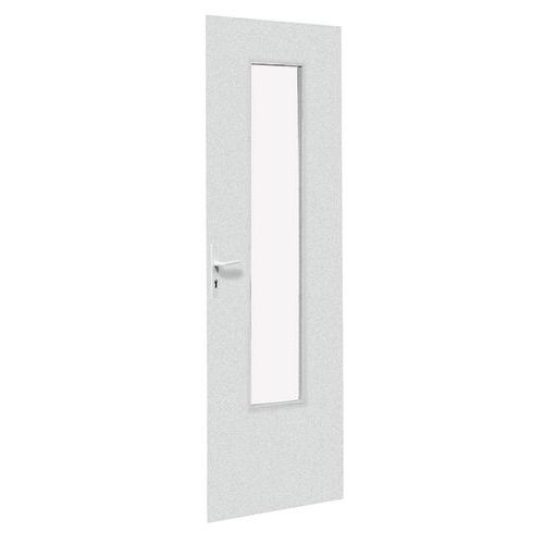 Puerta batiente para cerramientos de taller de melamina - Panel macizo - Altura 2,51 m