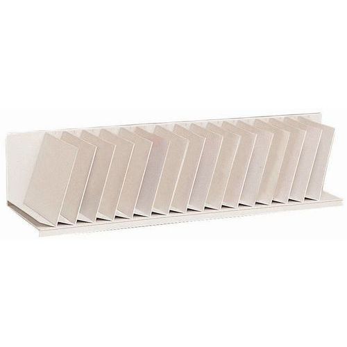 Clasificador vertical con separador inclinado para armarios - Gris - Paperflow