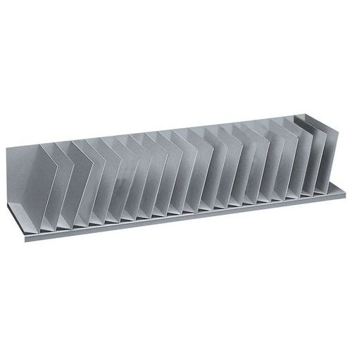 Clasificador vertical con separador inclinado para armarios - Gris - Paperflow Clasificador vertical con separador inclinado para armarios - Gris - Paperflow