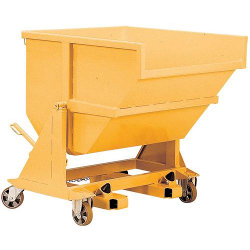 Contenedor autobasculante GIN reforzado con base en el centro - Con ruedas