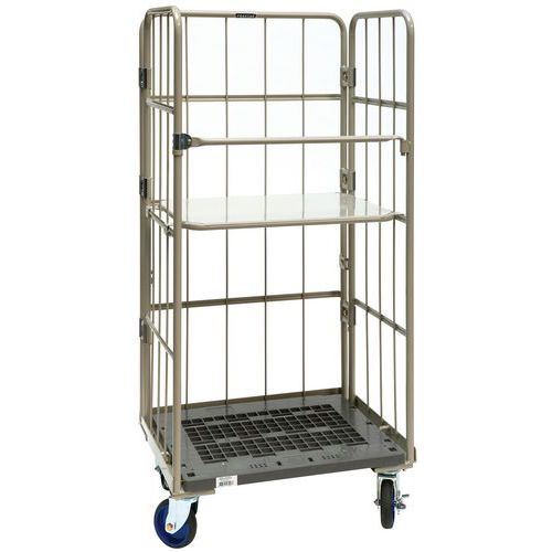 Roll-contenedor encajable - Base de polipropileno - Capacidad 500 kg