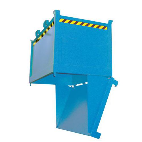 Contenedor con fondo abatible - 1 compartimento sobre base o ruedas - Bauer