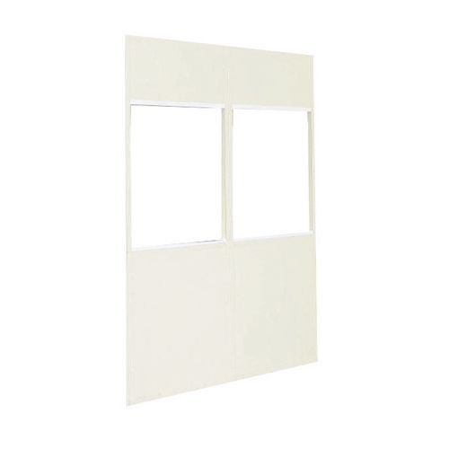 Cerramiento de tabique doble de chapa de acero - Panel acristalado (4 mm) - Altura 2,5 m