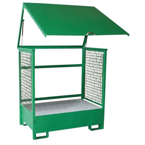 Caja de retención de abertura frontal de 220 y 440 L