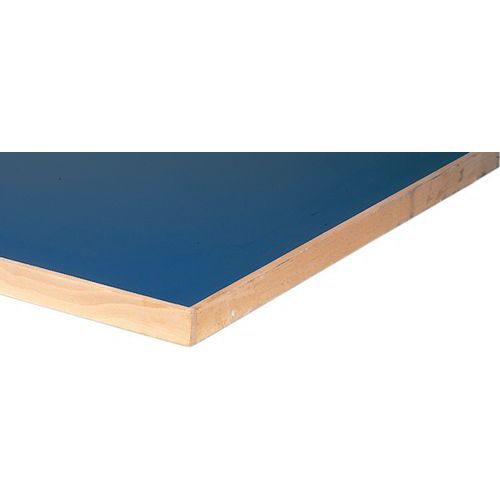Plataforma de banco - Formica azul Plataforma de banco - Formica azul