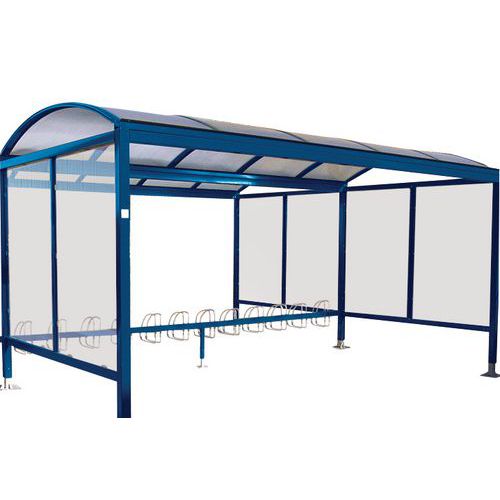 Refugio para bicicletas Giant - Módulo con pared de cristal - Simple