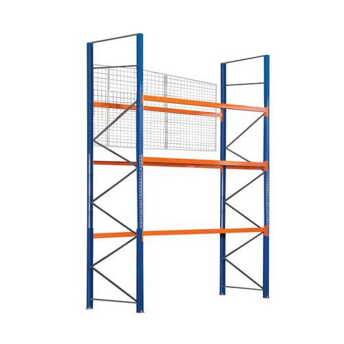 Estantería para palés Easy-Rack con rejilla de protección - Acabado de epoxi - Manorga
