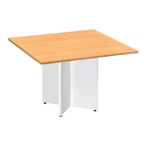 Extensión rectangular para mesa modular ovalada con pata en cruz