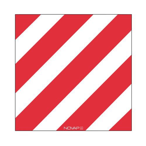 Panel de señalización con franjas rojo/blanco - Novap