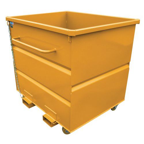 Contenedor para carro de cabezal giratorio - Con ruedas - 500 a 2000 L