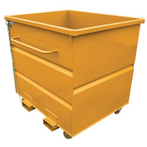 Contenedor para carro de cabezal giratorio - Con ruedas - 500 a 2000 L