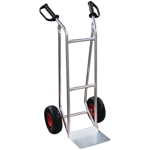 Carretilla de aluminio para 200 kg - Ruedas a prueba de pinchazos - Manutan
