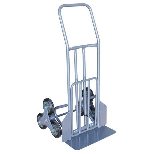 Carretilla de acero para escalera de 3 ruedas en estrella - 250 kg - Manutan