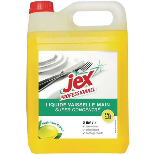 Lavavajillas de mano Jex Professionnel al limón - Frasco 1 L o bidón 5 L Lavavajillas de mano Jex Professionnel al limón - Frasco 1 L o bidón 5 L