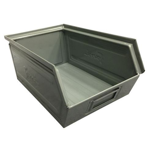 Caja con abertura frontal metálica - Modelo lacado gris - Longitud de 160 a 350 mm