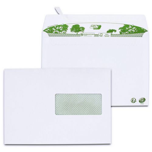 Sobre blanco ERA Pure con ventana - Caja de 200 - GPV