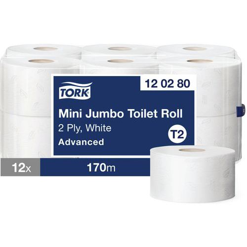 Papel higiénico Mini y Maxi Jumbo Tork Advanced