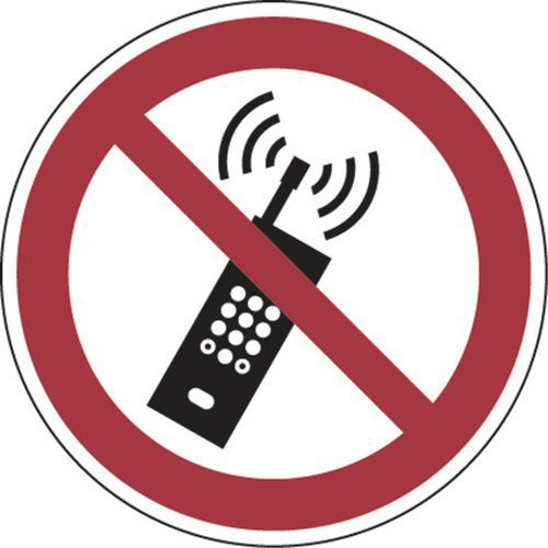 Panel Prohibición - Activar teléfono móvil - Aluminio