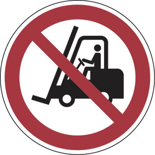Panel de prohibición - Prohibidos vehículos industriales - Aluminio