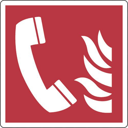 Panel de incendios - Teléfono para utilizar en caso de incendios - Aluminio
