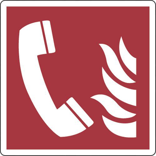 Panel de incendios - Teléfono para utilizar en caso de incendios - Adhesivo