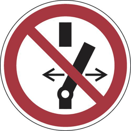 Panel de prohibición - No modificar la zona del interruptor - Adhesivo