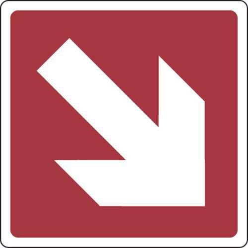 Panel de incendios - Flecha de dirección esquina alta derecha - Adhesivo
