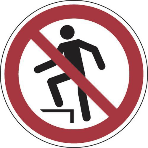Panel de prohibición - No caminar sobre la superficie - Aluminio