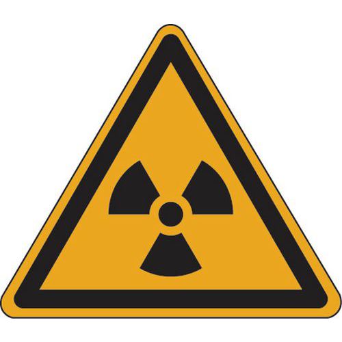Panel de peligro, Materiales radioactivos o radiaciones ionizantes - Aluminio