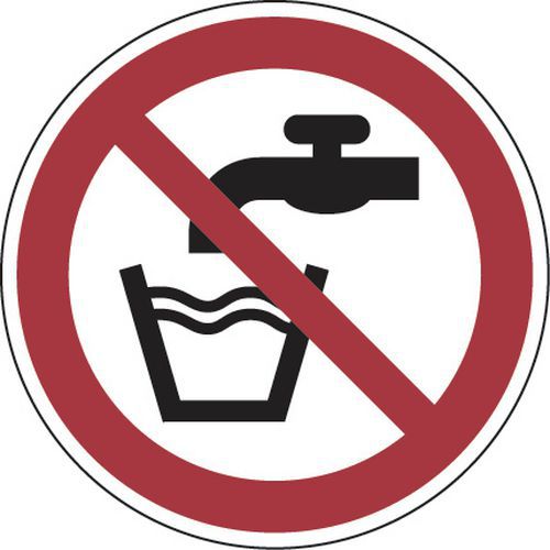 Panel de prohibición - Agua no potable - Adhesivo