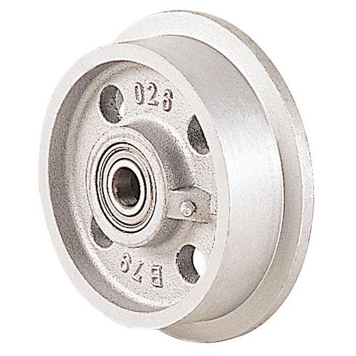 Rueda en aluminio fundido para vagoneta - Capacidad 400 a 3 500 kg - Rodamiento de bolas