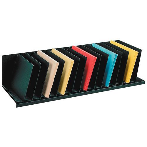 Clasificador vertical con separador inclinado para armarios - Negro - Paperflow