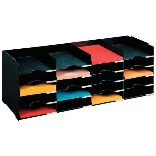 Casillero clasificador horizontal - Negro - Paperflow