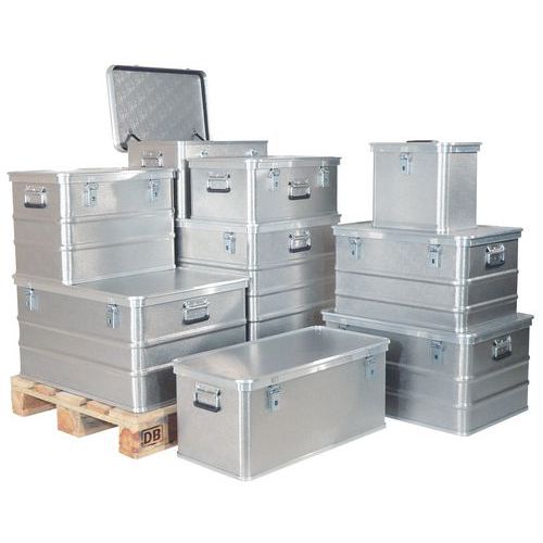 Caja de transporte de aluminio de 26 a 240 L