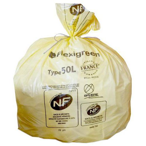 Bolsa de basura reciclable - Plásticos - Amarilla - Jetsac Bolsa de basura reciclable - Plásticos - Amarilla - Jetsac